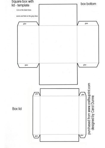 Развёртка коробочки для подарка