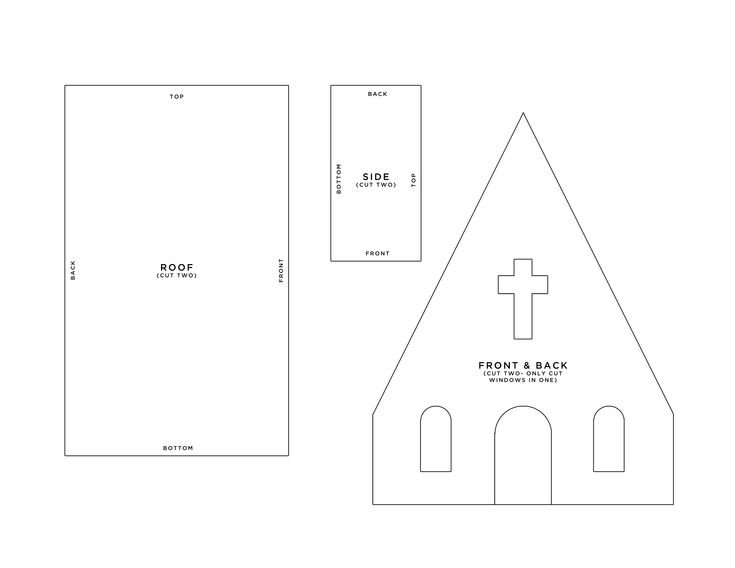 Пряничный домик выкройка