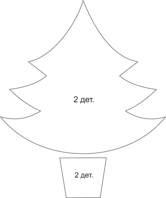 Игрушка из фетра елочка выкройка