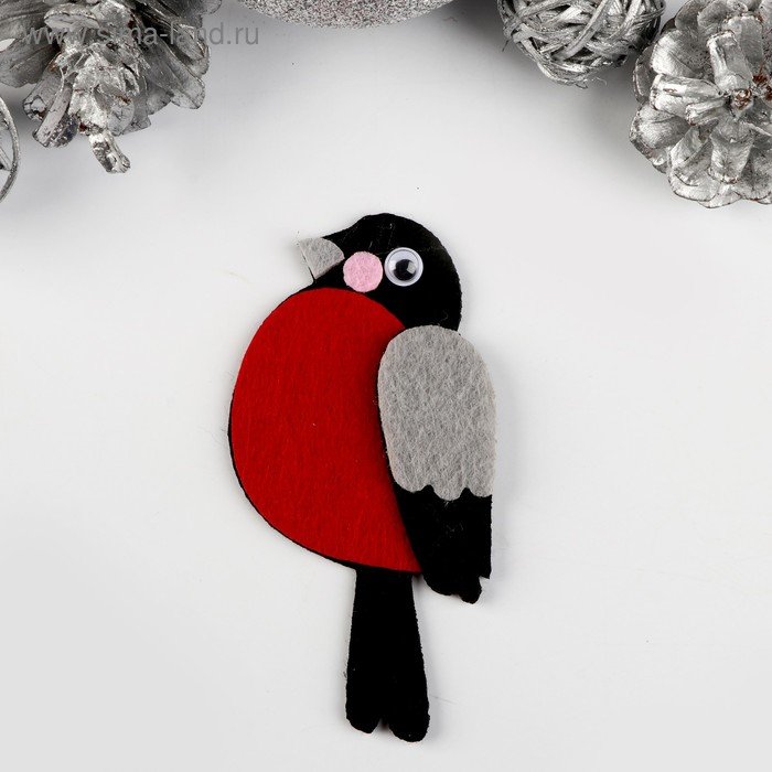 Поделка Снегирь из фетра