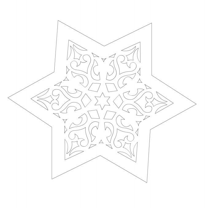 Новогодние вытанки снежинки