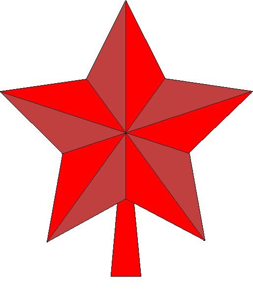 Красная звезда объемная