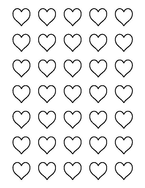 Сердечко шаблон для печати