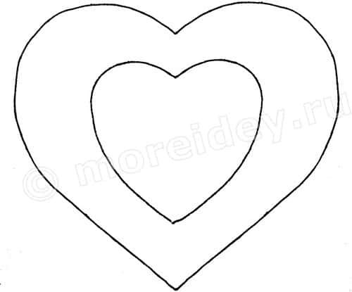 Трафарет сердечко для торта