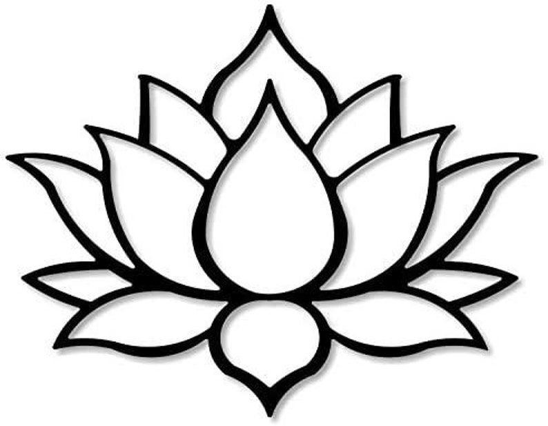 Лотос трафарет
