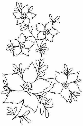 Трафареты цветов для вышивки
