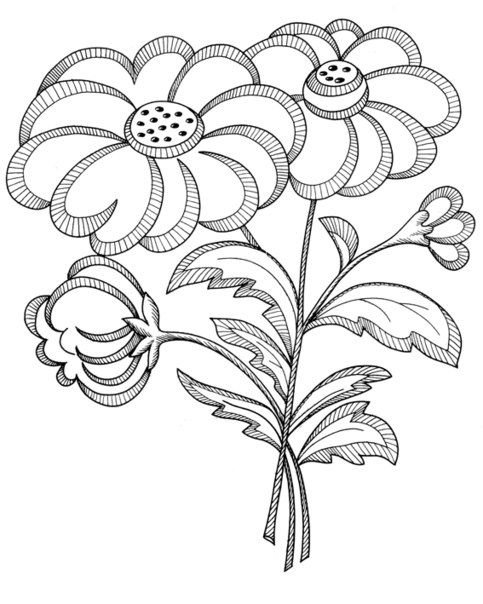 Трафареты цветов для вышивания