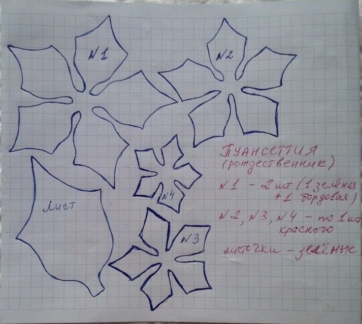 Лекала для пуансетии