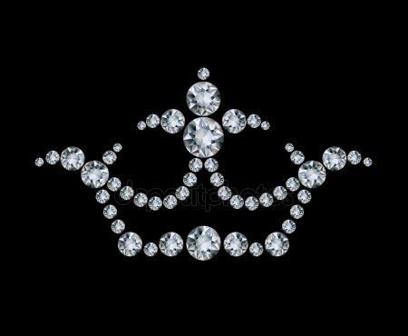 Корона стразами трафарет