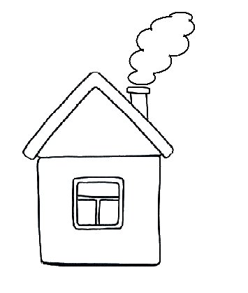 Домик раскраска для детей