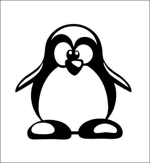 Пингвинчик трафарет