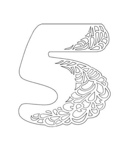 Цифры трафарет для вырезания