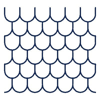 Трафарет черепицы крыши