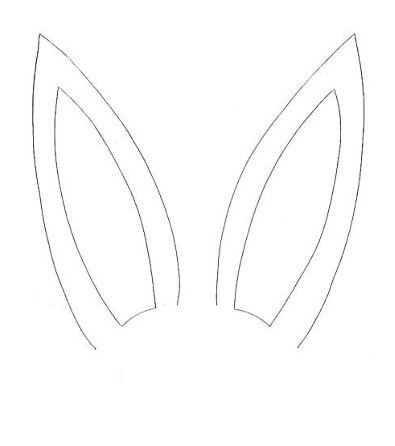 Трафарет ушек зайчика