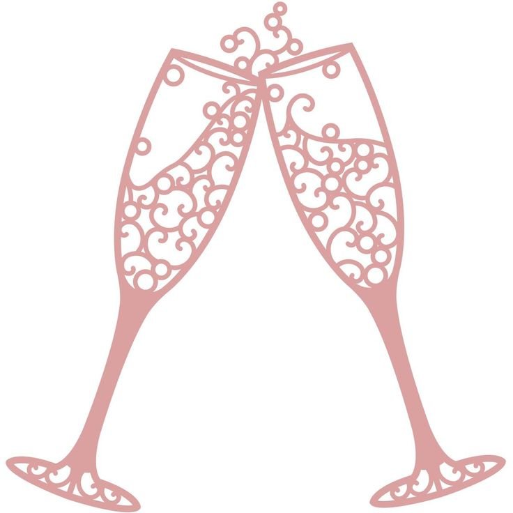 Бокал трафарет