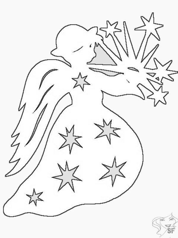 Трафареты на окна на новый год