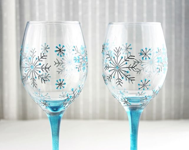 Фужеры со снежинками