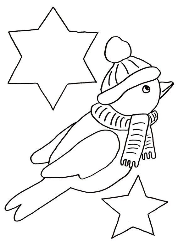 Снегирь шаблон