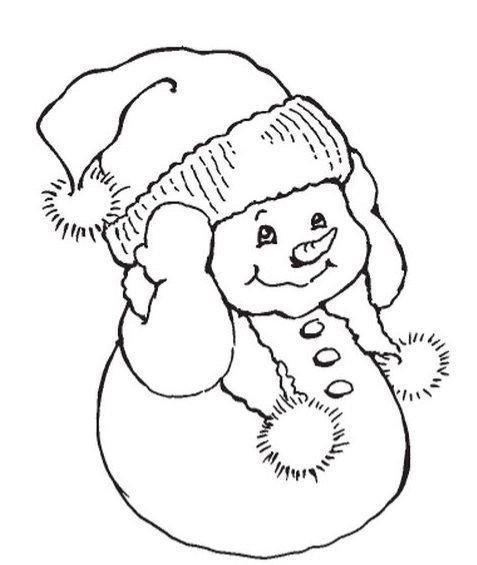 Снеговик раскраска