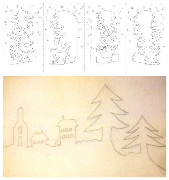 Подсвечник трафарет