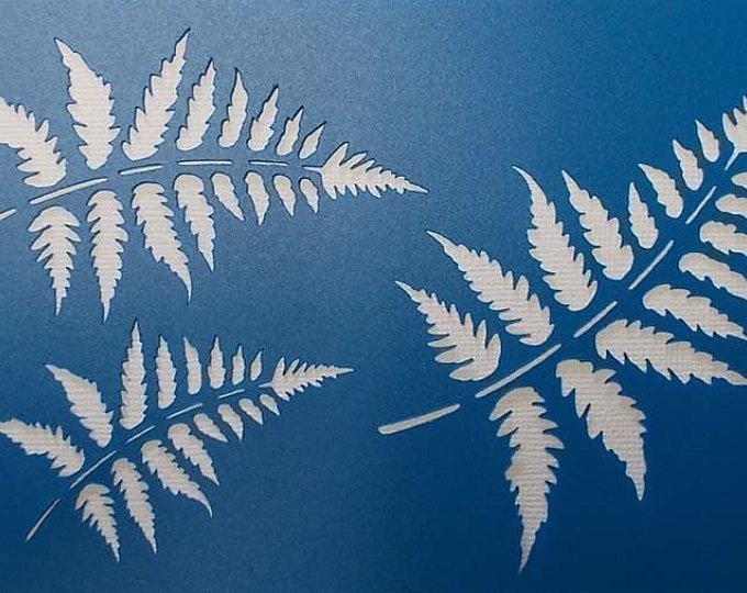 Лист папоротника трафарет