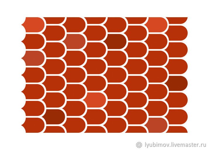 Трафарет "черепица"