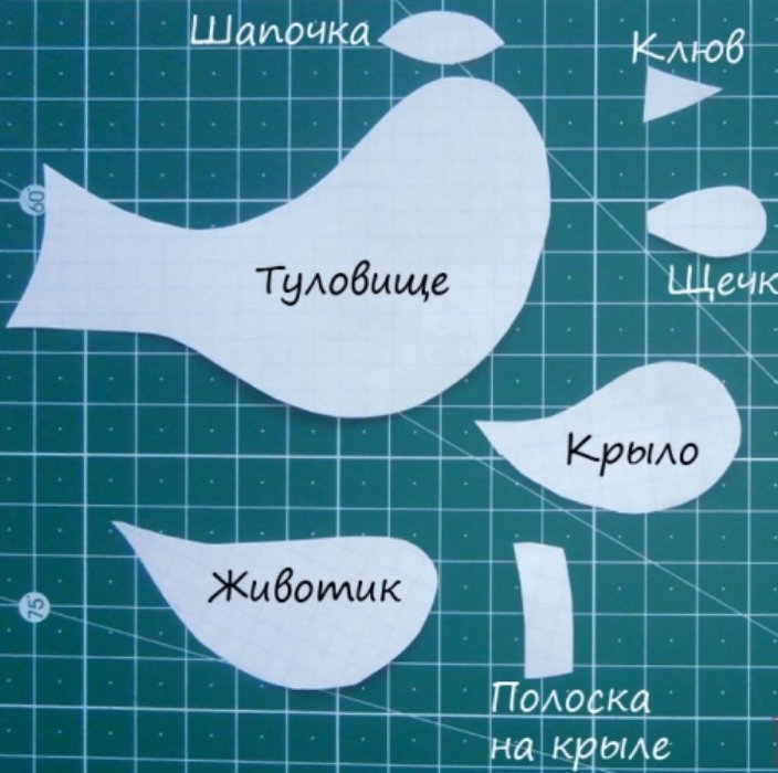 Птичка из фетра