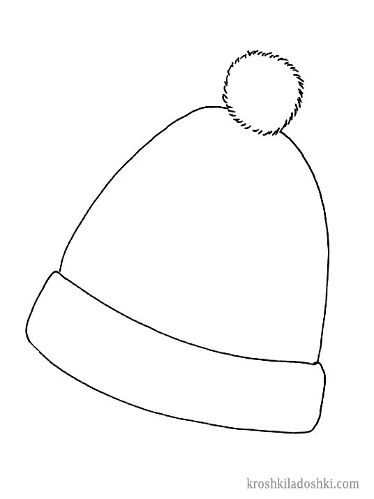 Аппликация зимняя шапочка