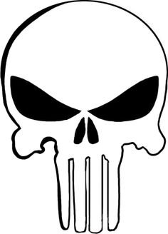 Тату череп карателя