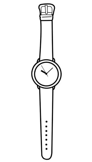 Раскраска часы наручные