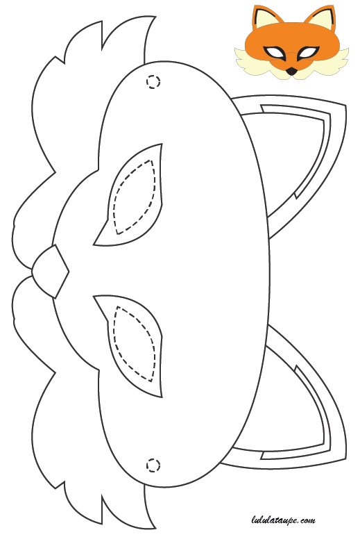 Маска из фетра выкройка