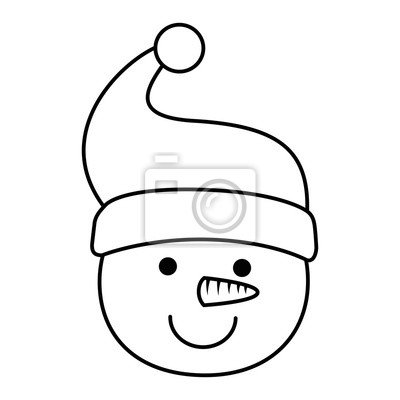 Голова снеговика раскраска