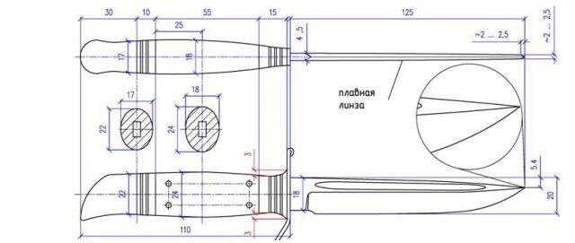 Финский нож НКВД чертежи