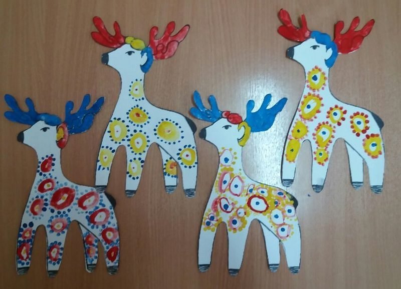 Олешек по дымковской игрушки старшая группа