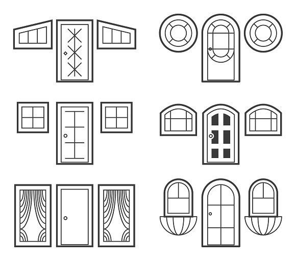 Окна для макета здания