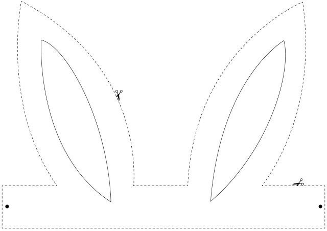 Уши зайца шаблон