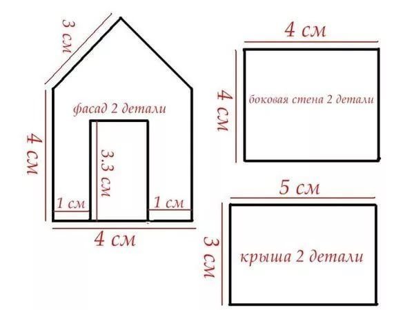 Схема пряничного домика маленького