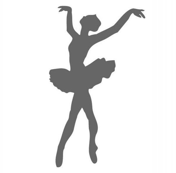Балерина трафарет