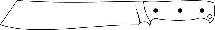 Тесак нож чертеж