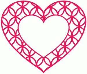 Трафарет сердечки