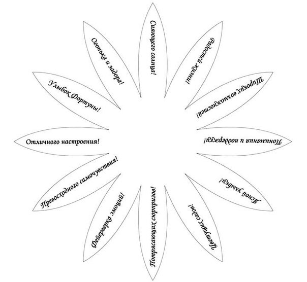 Ромашка с пожеланиями шаблон