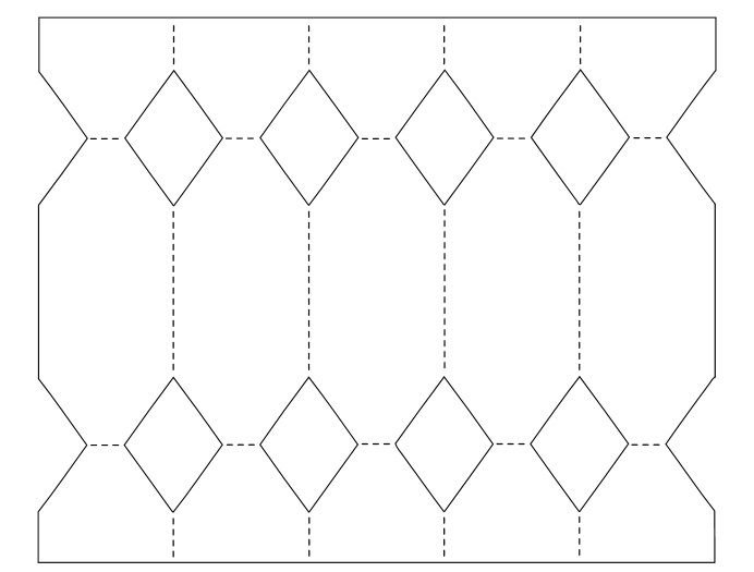 Трафарет коробки в виде конфеты