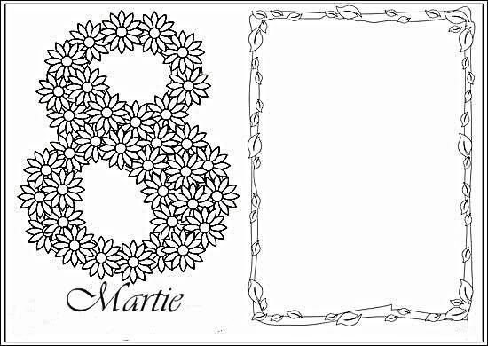 Раскраска на восьмое марта