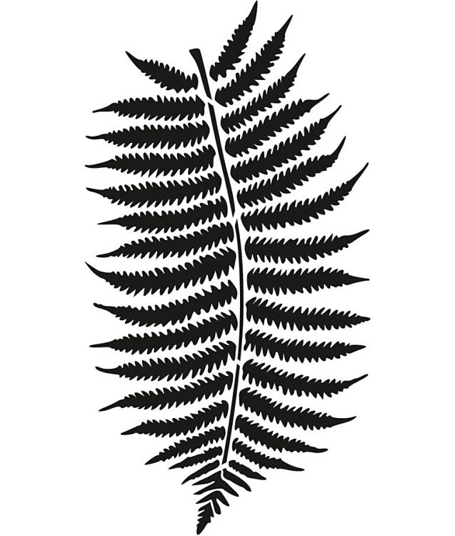 Папоротник трафарет