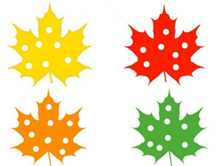 Пластилиновые заплатки осенние листья