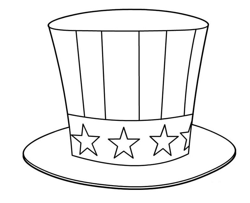 Шляпка раскраска