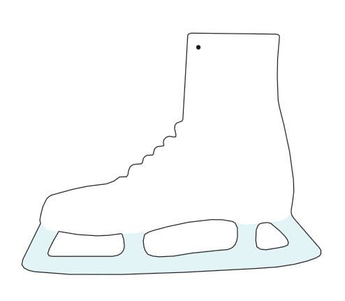 Трафарет коньки фигурные