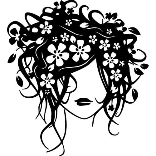 Силуэт женской головы