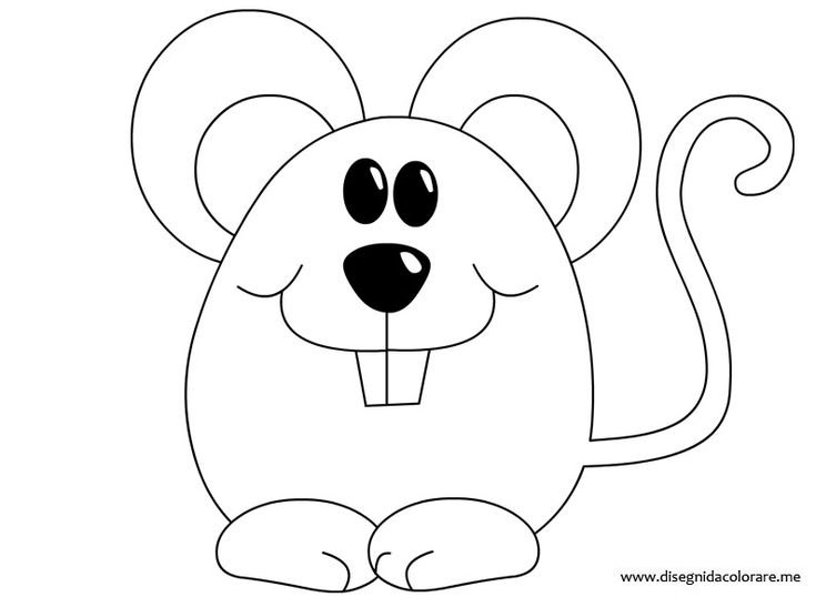 Мышонок раскраска для детей