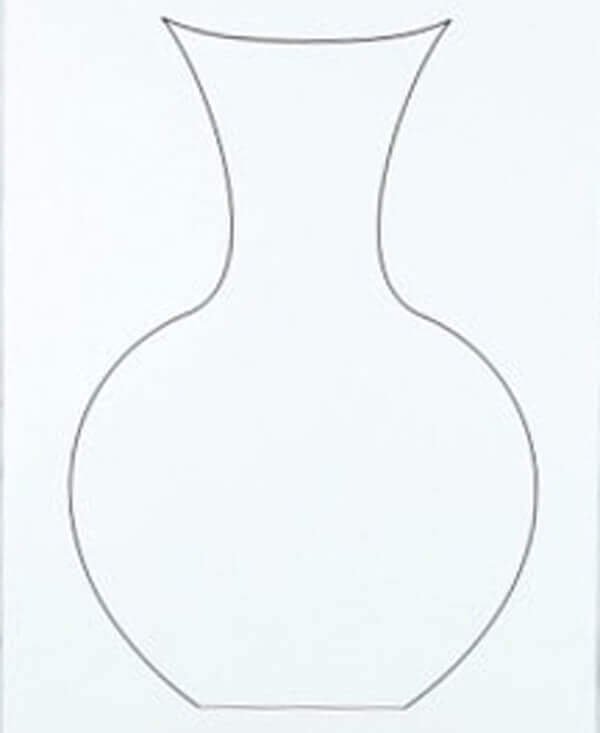 Трафарет ваза для цветов